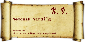Nemcsik Virág névjegykártya