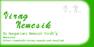 virag nemcsik business card